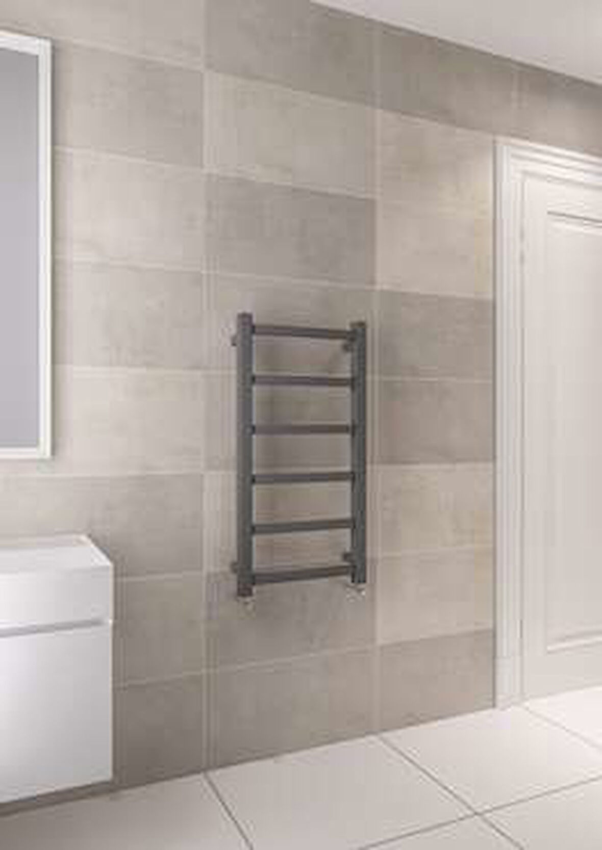 Warma Belinda Çelik Dizayn Boyalı Havlupan 450x900 Pütürlü Beyaz (RAL 9016)