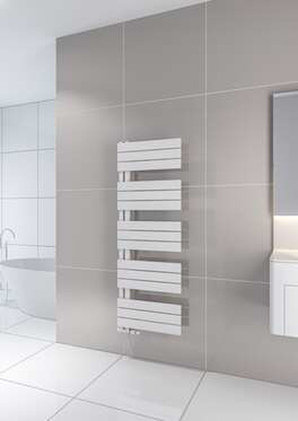 Warma Mastika Çelik Dizayn Havlupan 500x1400 Pütürlü Beyaz (RAL 9016)