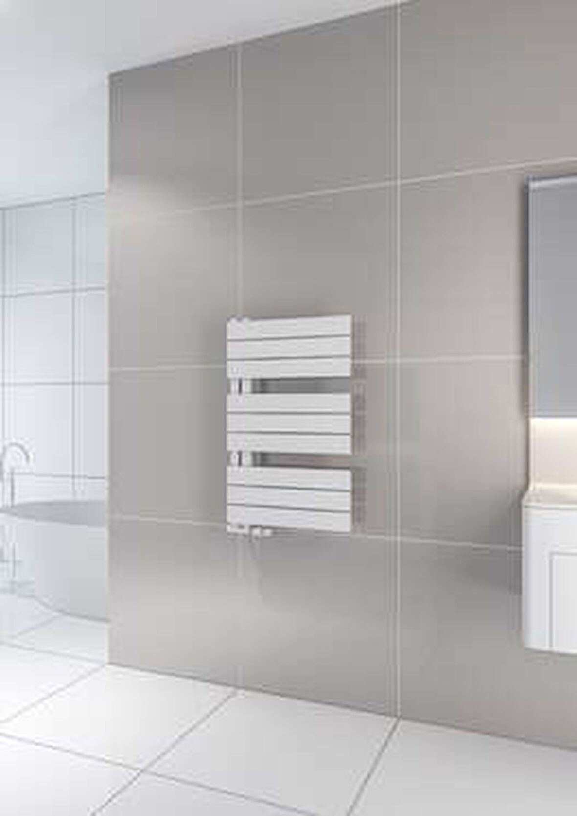 Warma Mastika Çelik Dizayn Havlupan 600x800 Pütürlü Beyaz (RAL 9016)