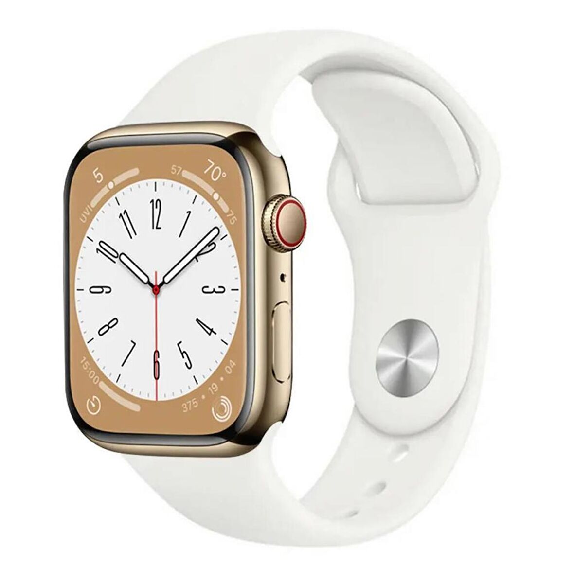 Apple Watch Seri 8 7 6 5 4 3 2 Se Ultra 42MM / 44MM / 45MM / 49MM Uyumlu Spor Silikon Kordon M/L Beden