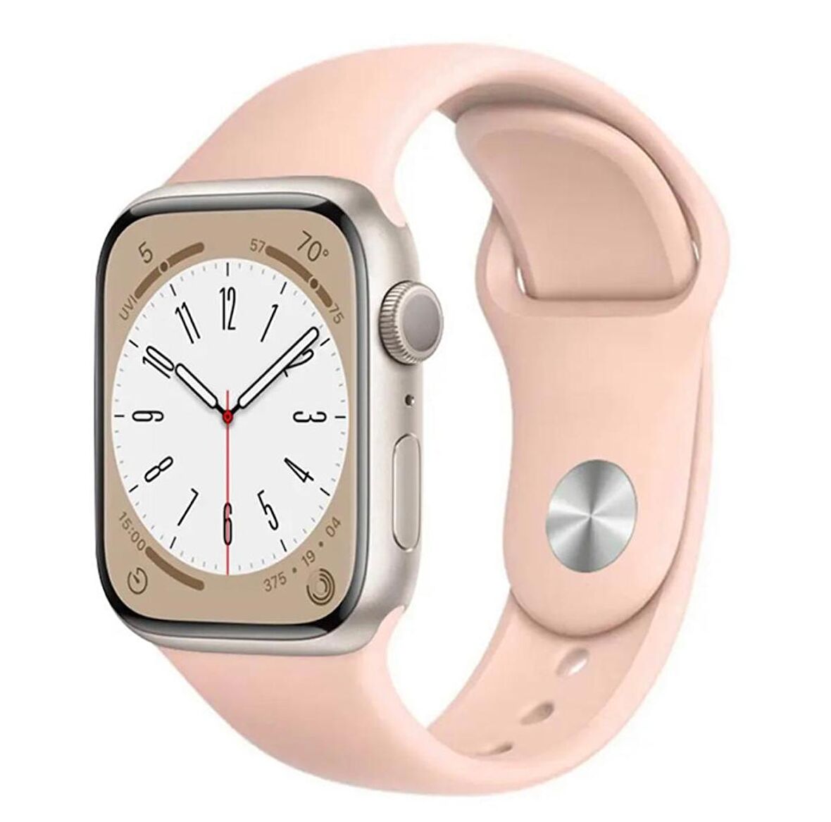 Apple Watch Seri 8 7 6 5 4 3 2 Se Ultra 42MM / 44MM / 45MM / 49MM Uyumlu Spor Silikon Kordon M/L Beden