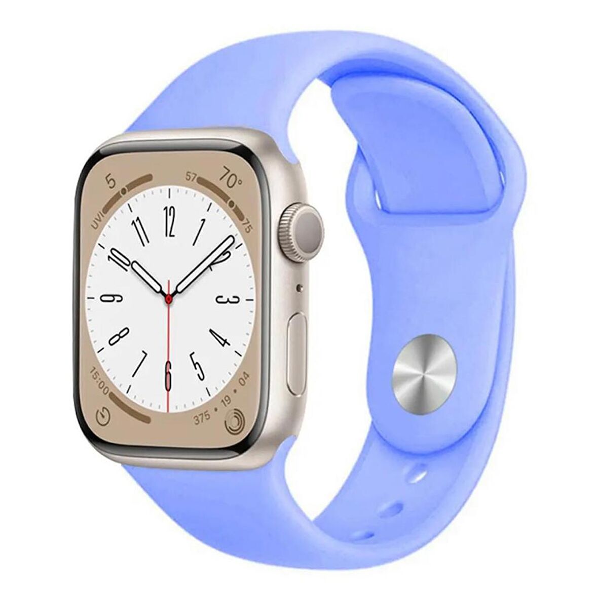 Apple Watch Seri 8 7 6 5 4 3 2 Se Ultra 42MM / 44MM / 45MM / 49MM Uyumlu Spor Silikon Kordon M/L Beden