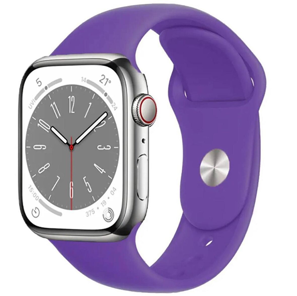 Apple Watch Seri 8 7 6 5 4 3 2 Se Ultra 42MM / 44MM / 45MM / 49MM Uyumlu Spor Silikon Kordon M/L Beden