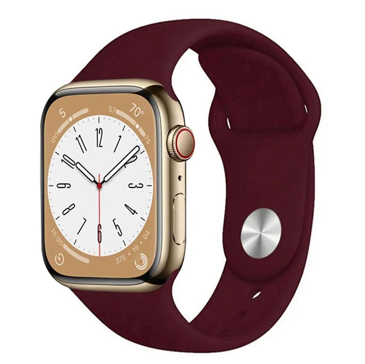 Apple Watch Seri 8 7 6 5 4 3 2 Se Ultra 42MM / 44MM / 45MM / 49MM Uyumlu Spor Silikon Kordon M/L Beden