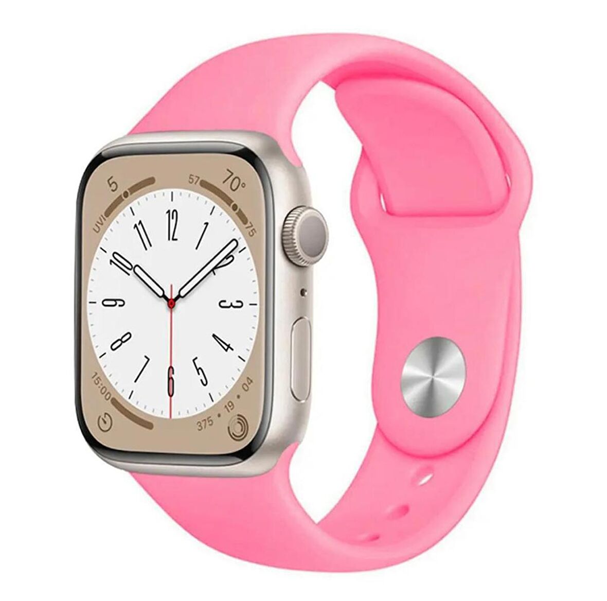Apple Watch Seri 8 7 6 5 4 3 2 Se Ultra 42MM / 44MM / 45MM / 49MM Uyumlu Spor Silikon Kordon M/L Beden