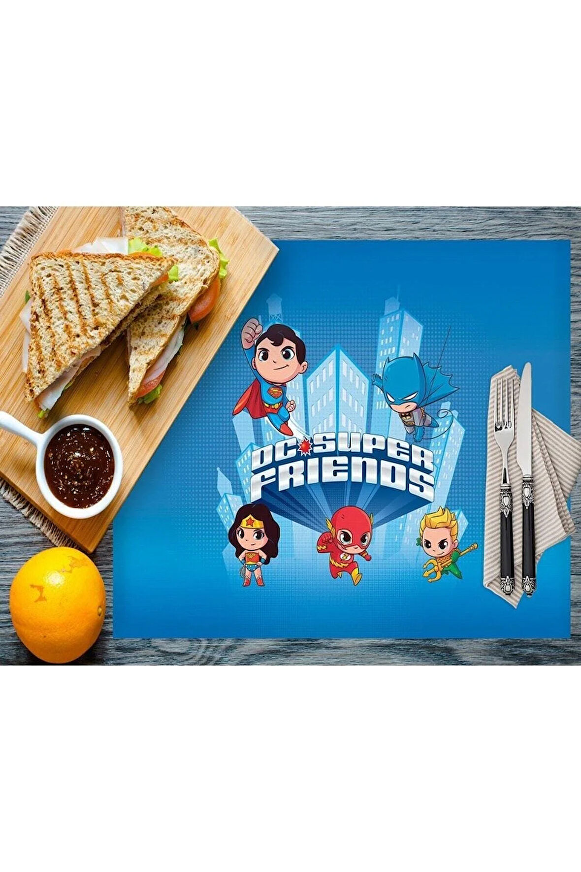 Home Dc Super Friends Kumaş Amerikan Servis 4'lü Set 35x50cm (Warner Bros Lisanslı Ürün)