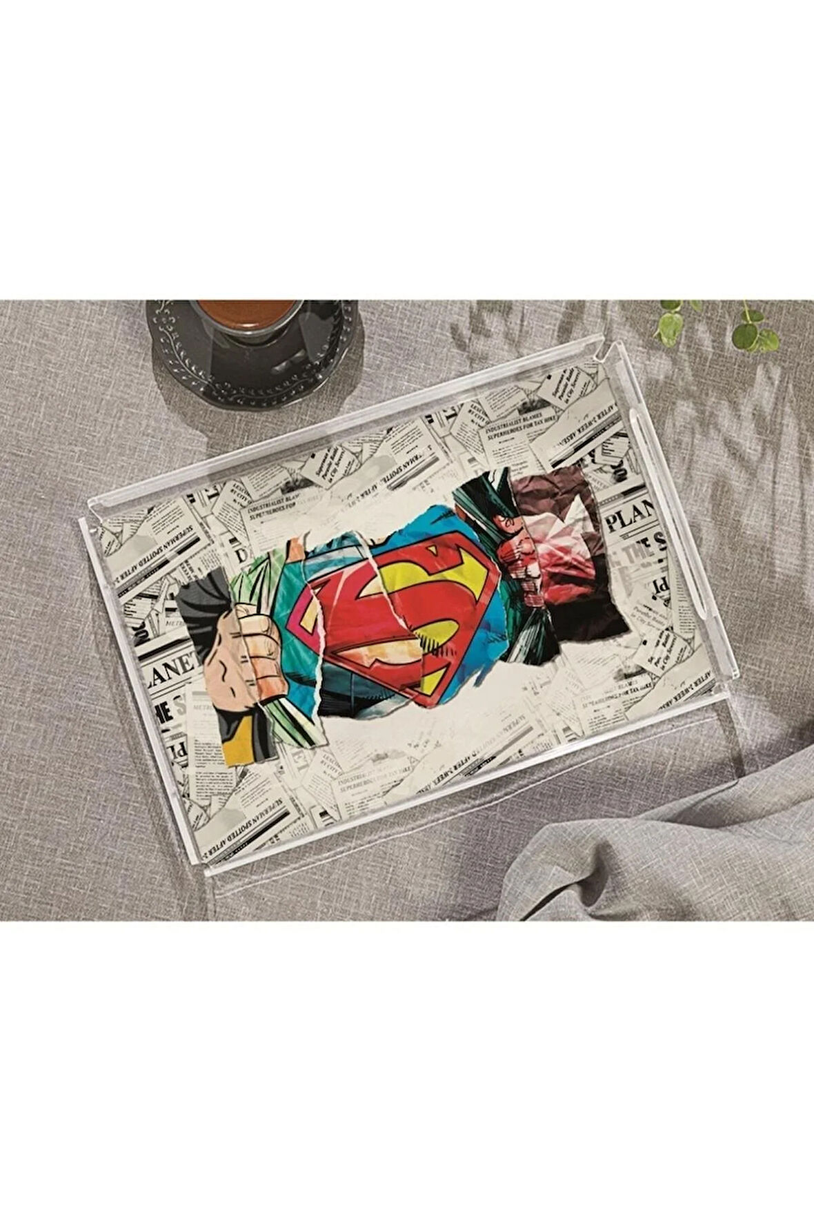 Superman Pleksi Tepsi - 40x24 cm (Warner Bros Lisanslı Üründür)