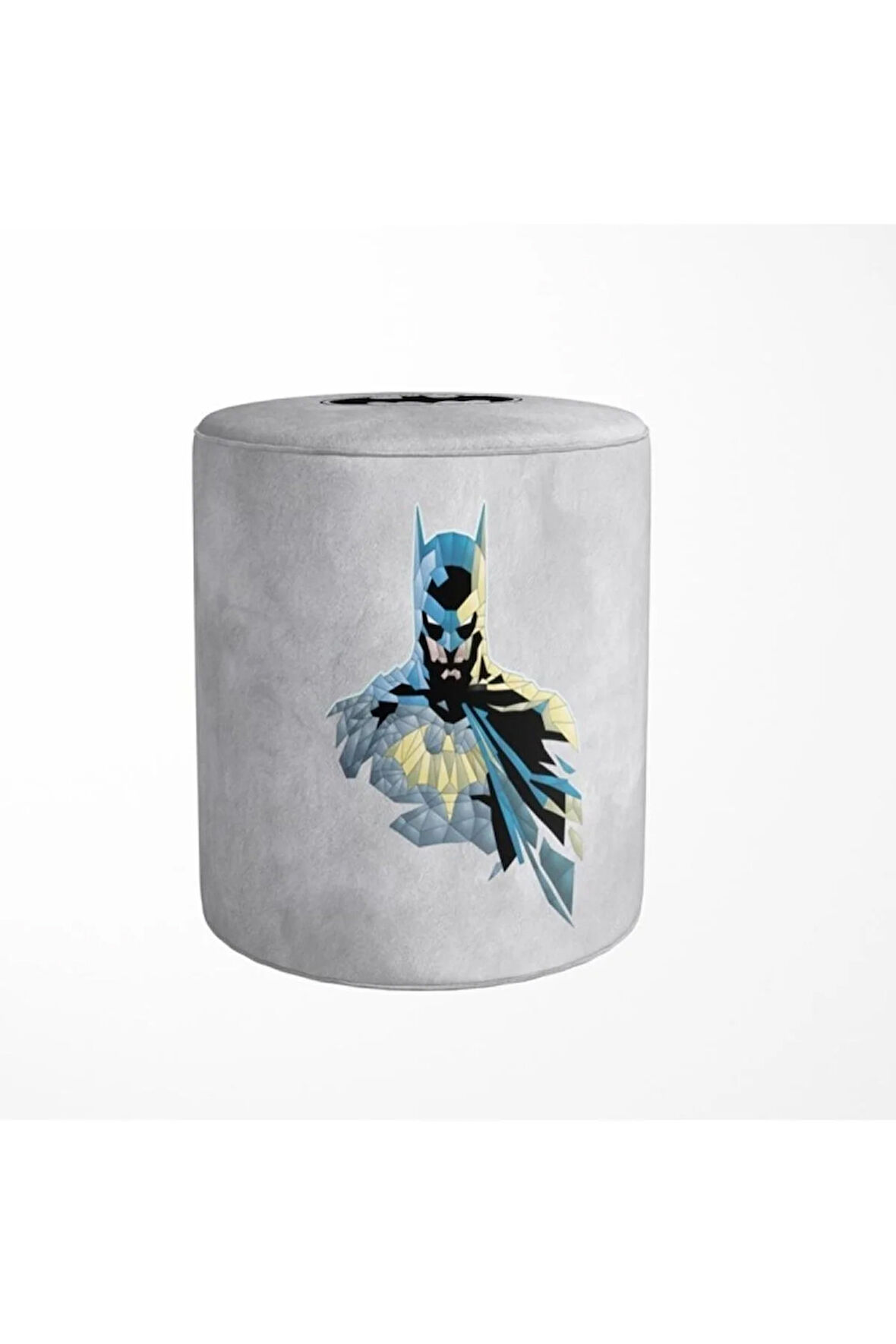 Grey Batman Puf (Warner Bros Lisanslı Ürün, Süet Kumaş, Uluslararası Solmama Sertifikası)
