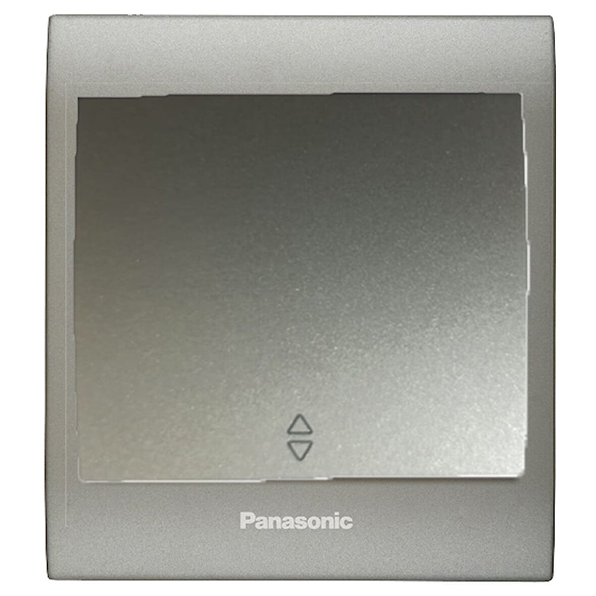 Viko Panasonic Thea Blu Vavian Anahtar, Çerçeve Inox Matt+Dore, Kapak Metalik Beyaz