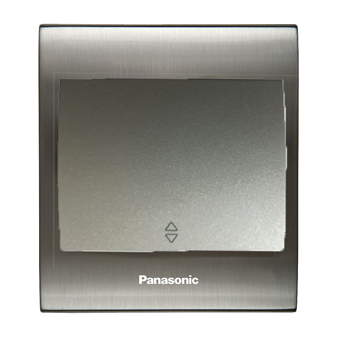Viko Panasonic Thea Blu Vavian Anahtar, Çerçeve Inox+Beyaz, Kapak Metalik Beyaz