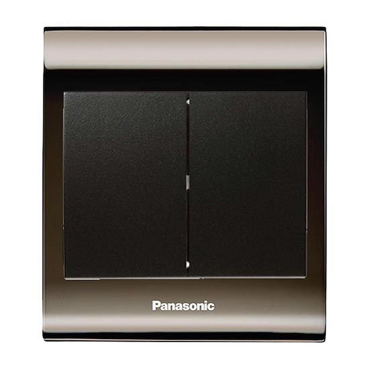 Viko Panasonic Thea Blu İkili Anahtar, Çerçeve Una+Füme, Kapak Siyah