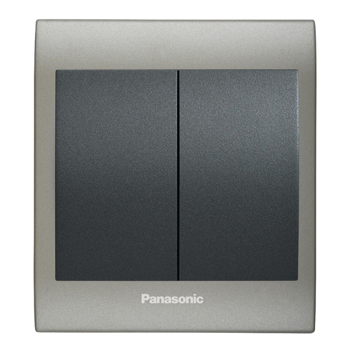 Viko Panasonic Thea Blu İkili Anahtar, Çerçeve Inox Matt+Dore, Kapak Füme