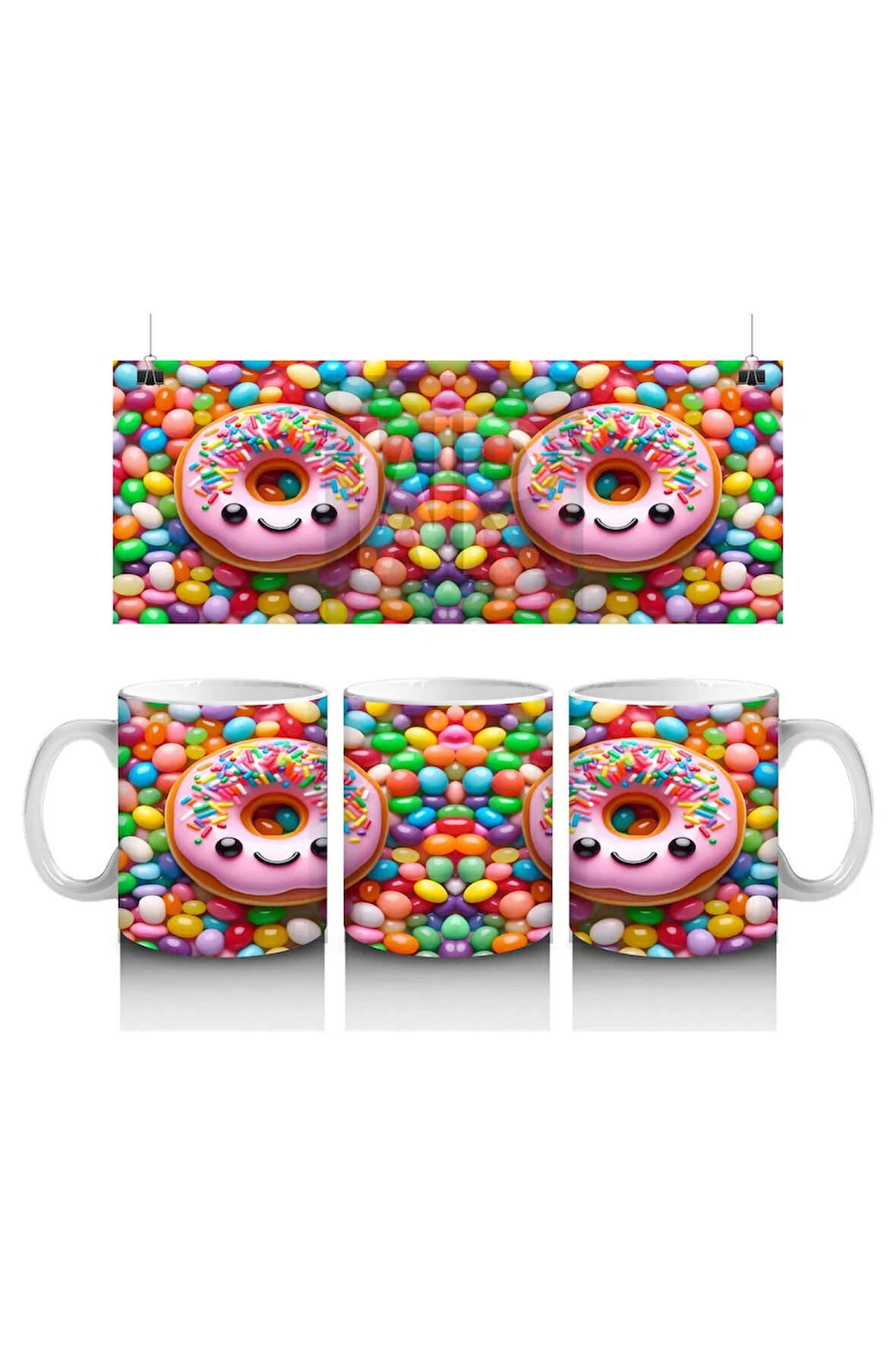 Çocuklara Sütü Sevdiren Şeker Patlaması Donut Festivali Kupa Bardak