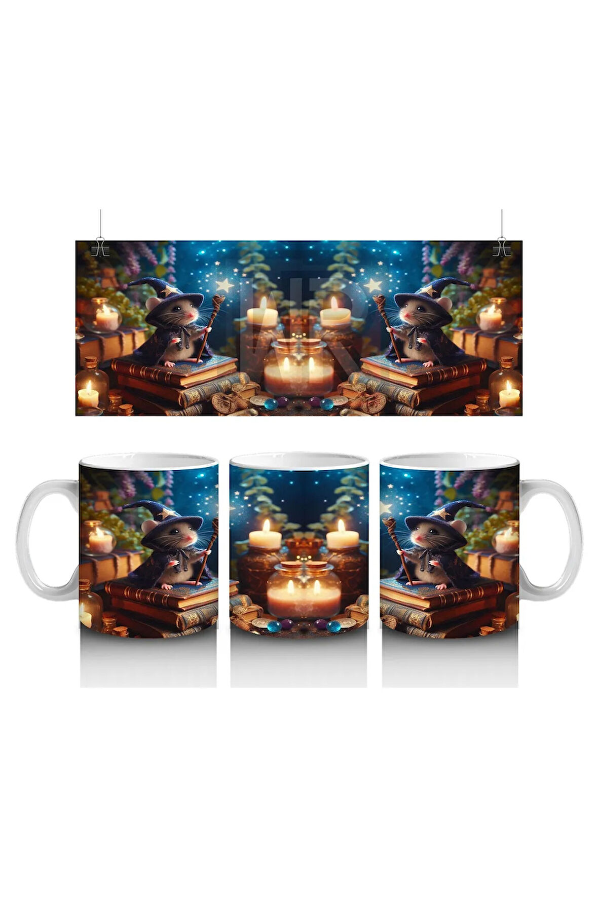 Çocuklara Sütü Sevdiren Büyülü Kitap Okuyan Fare Kupa Bardak