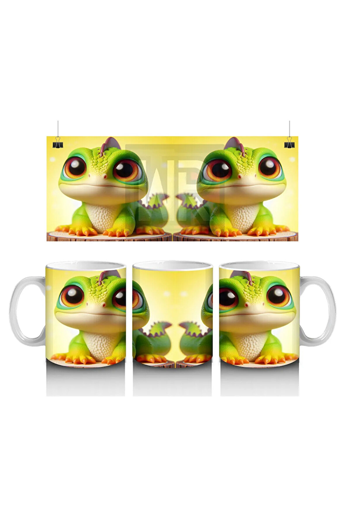 Çocuklara Sütü Sevdiren Sevimli Gün Işığı Bukalemun Kupa Bardak