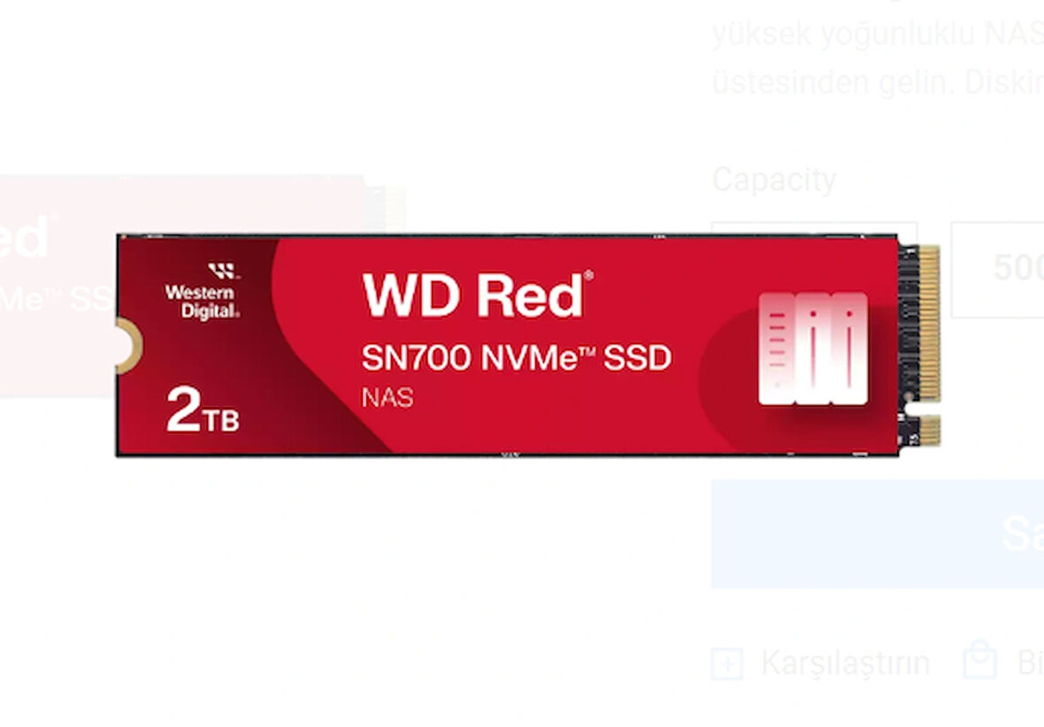 WD Red SN700 2TB NVMe M2 SSD (3400-2900)