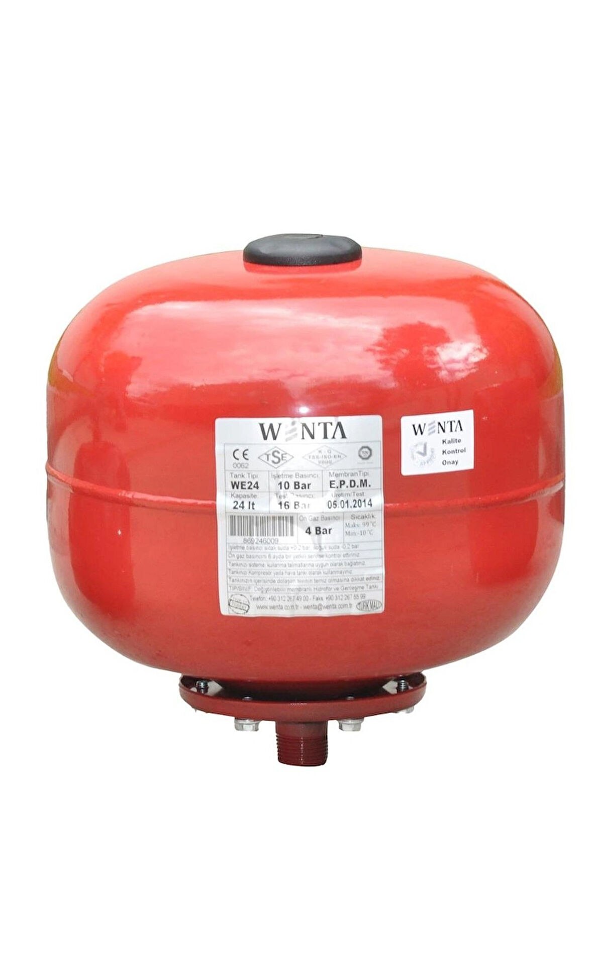 WENTA WE-24 24 Lt Hidrofor Tankı – 10 Bar, Küre Tip