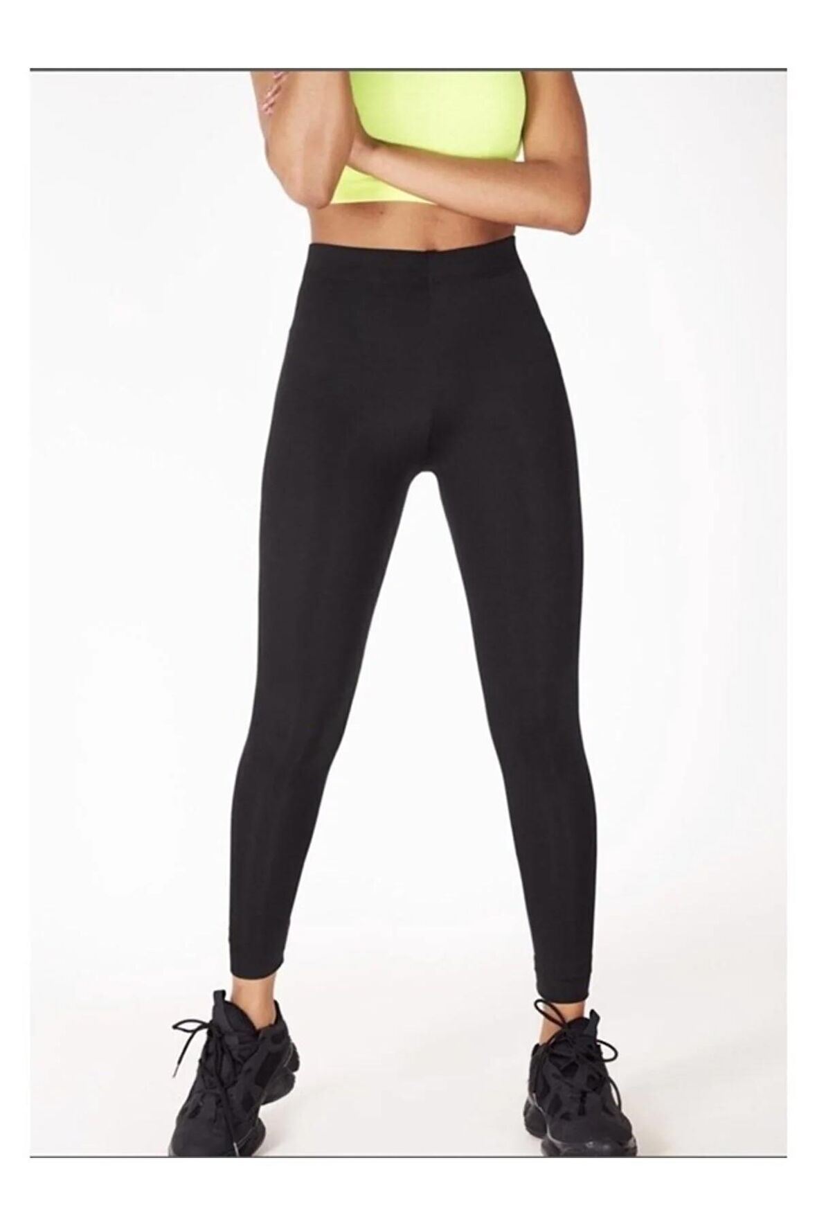 Içi Havlu Tayt 1 Adet Siyah