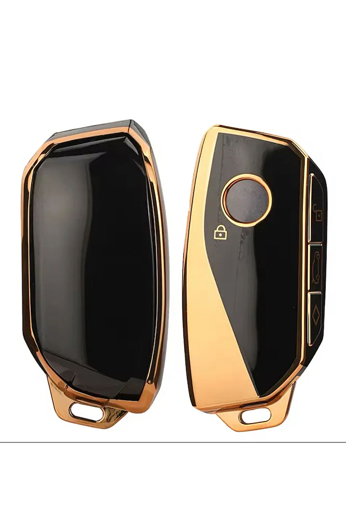 Bmw i7 X7 G07 LCI iX X1 X1 U11 7 Seri G70 G09 XM U06 G81 M3 2023 Anahtar Kılıfı Siyah-Gold