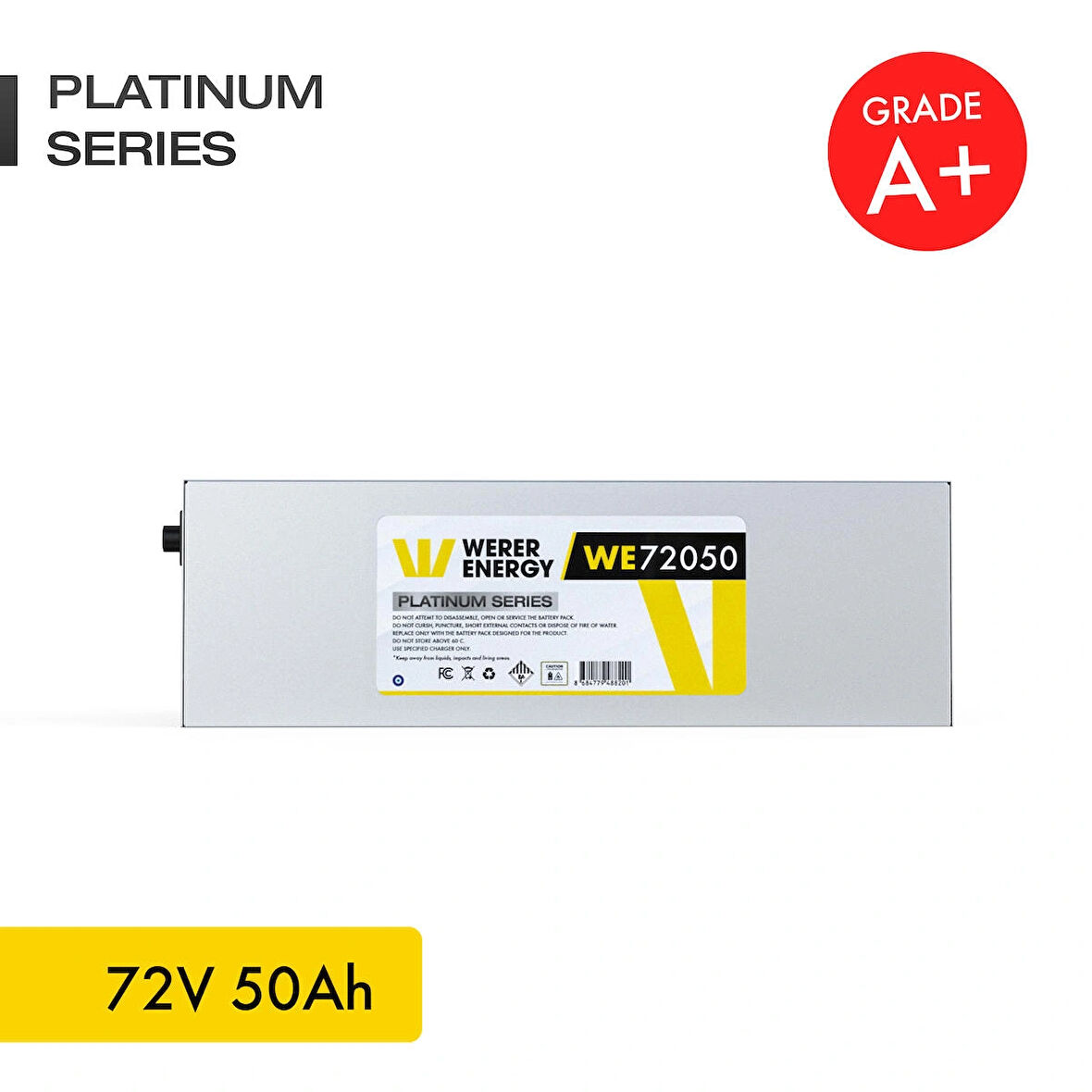 72V 50Ah LiFePO4 Platinum Series Bluetooth'lu Lityum Demir Fosfat Akü