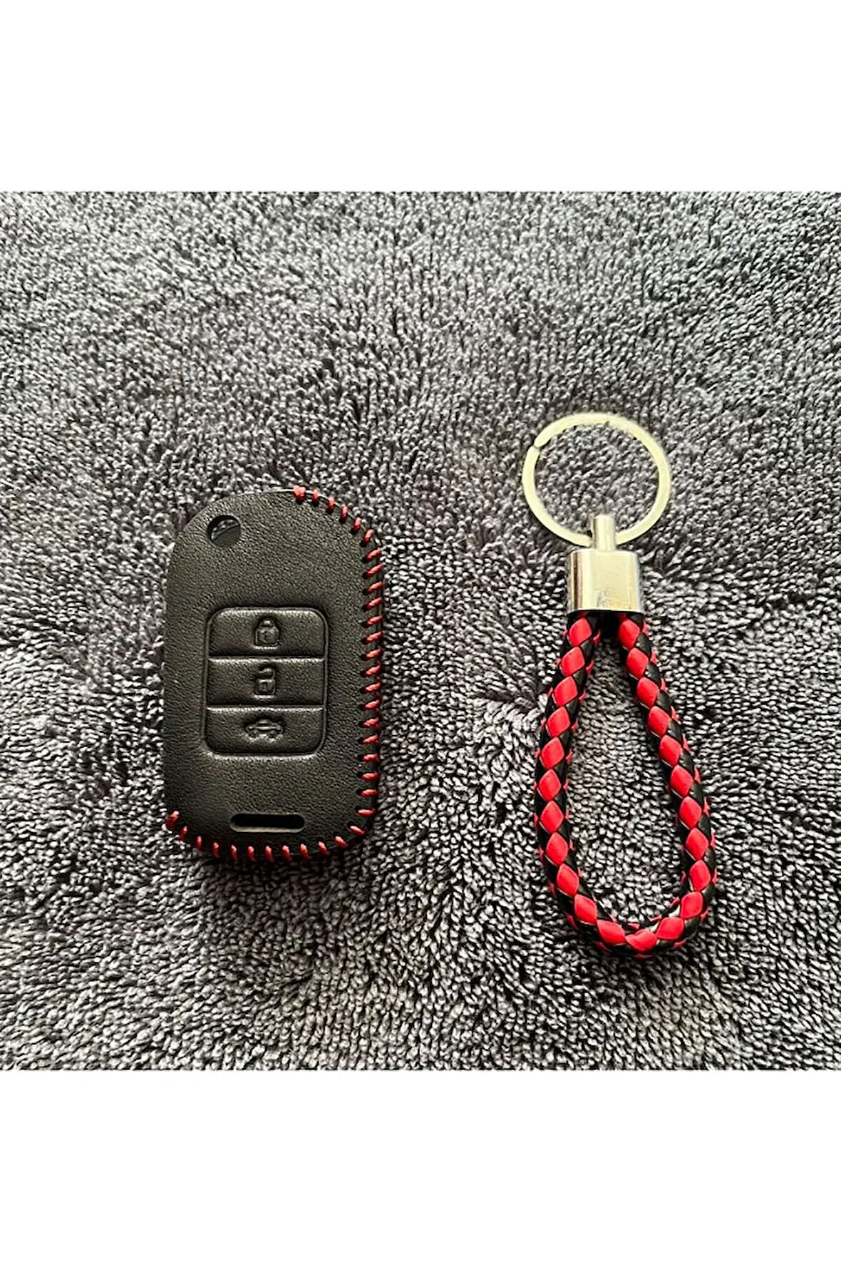 Honda Civic Fc5 Crv Hrv Deri Anahtar Kılıf Ve Örgü Anahtarlık 2.Resime Bakınız Lütfen