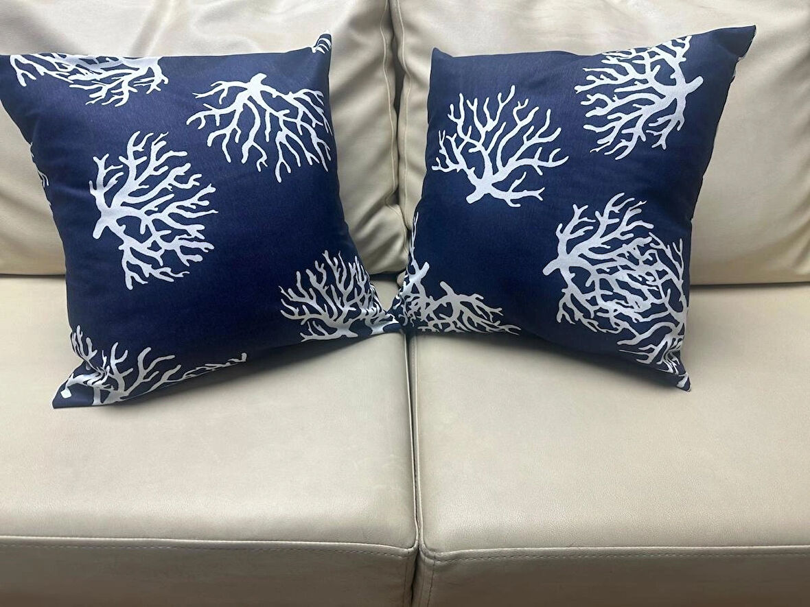 GERCELLA YOSUN DESEN LACİVERT 2'Lİ KIRLENT