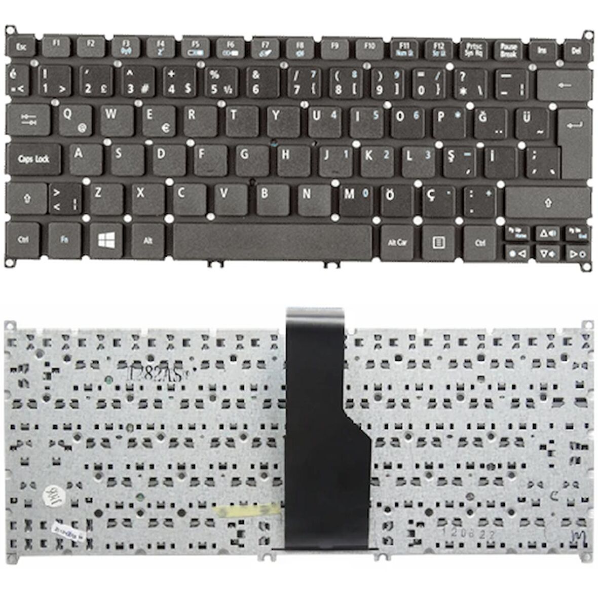 Acer Aspire V5-121, V5-123, V5-131, V5-171 Uyumlu Klavye Tuş Takımı Tuş Seti Siyah Türkçe