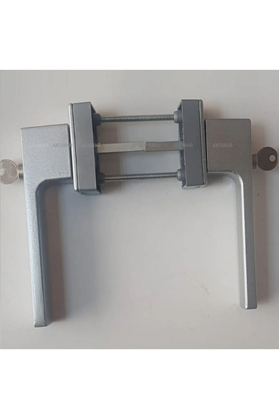 Çift Tarafı Anahtarlı (KİLİTLİ) Kapı & Pencere Kol Gri