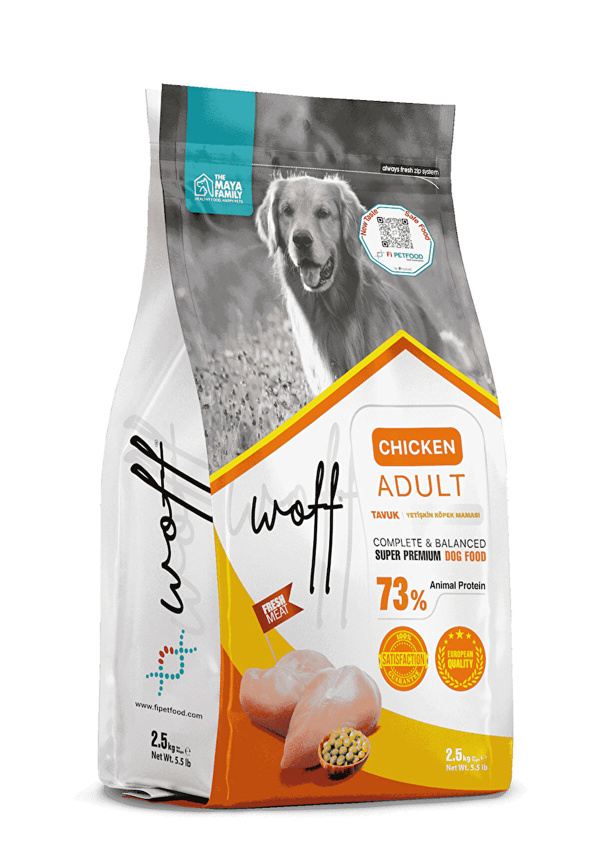 PETLOVEBUTİK  TAVUK YETİŞKİN 2.5KG AZ TAHILLI TÜM IRKLAR İÇİN PREMİUM KÖPEK MAMASI