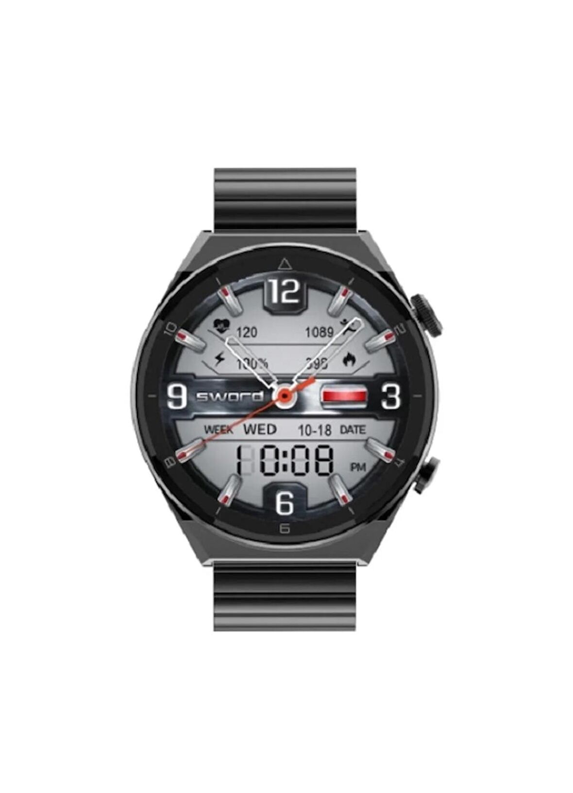 SWORD SMART WATCH WIA 2 SW-WIA102 AKILLI SAAT SİYAH METALİK