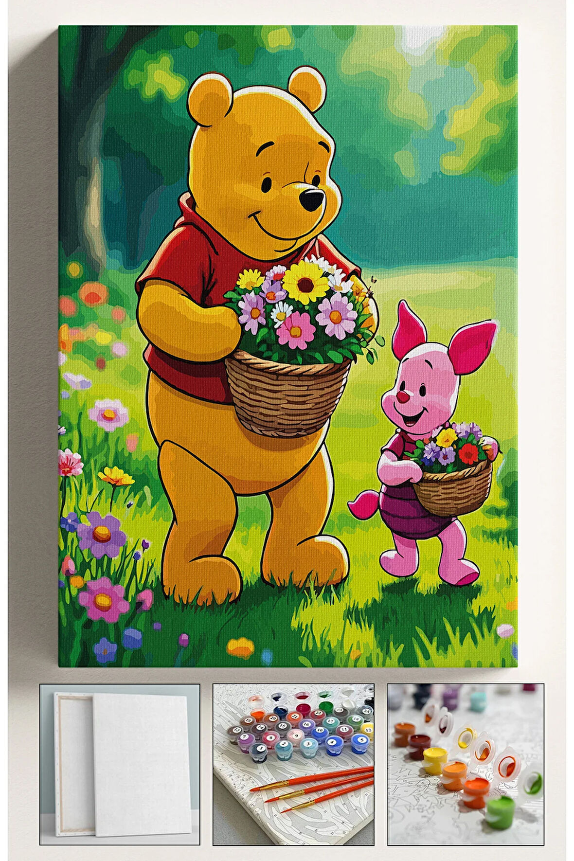 Sayılarla Boyama Seti Numaralı Tuval Fırça Boya 40x50 Cm - WİNNE