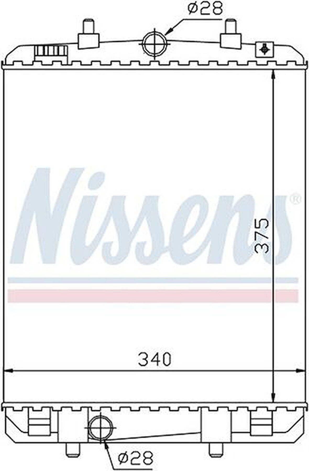 Wisco 1330.P3 Su Radyatörü Brazing Mt 375X340X16mm 1330.P3