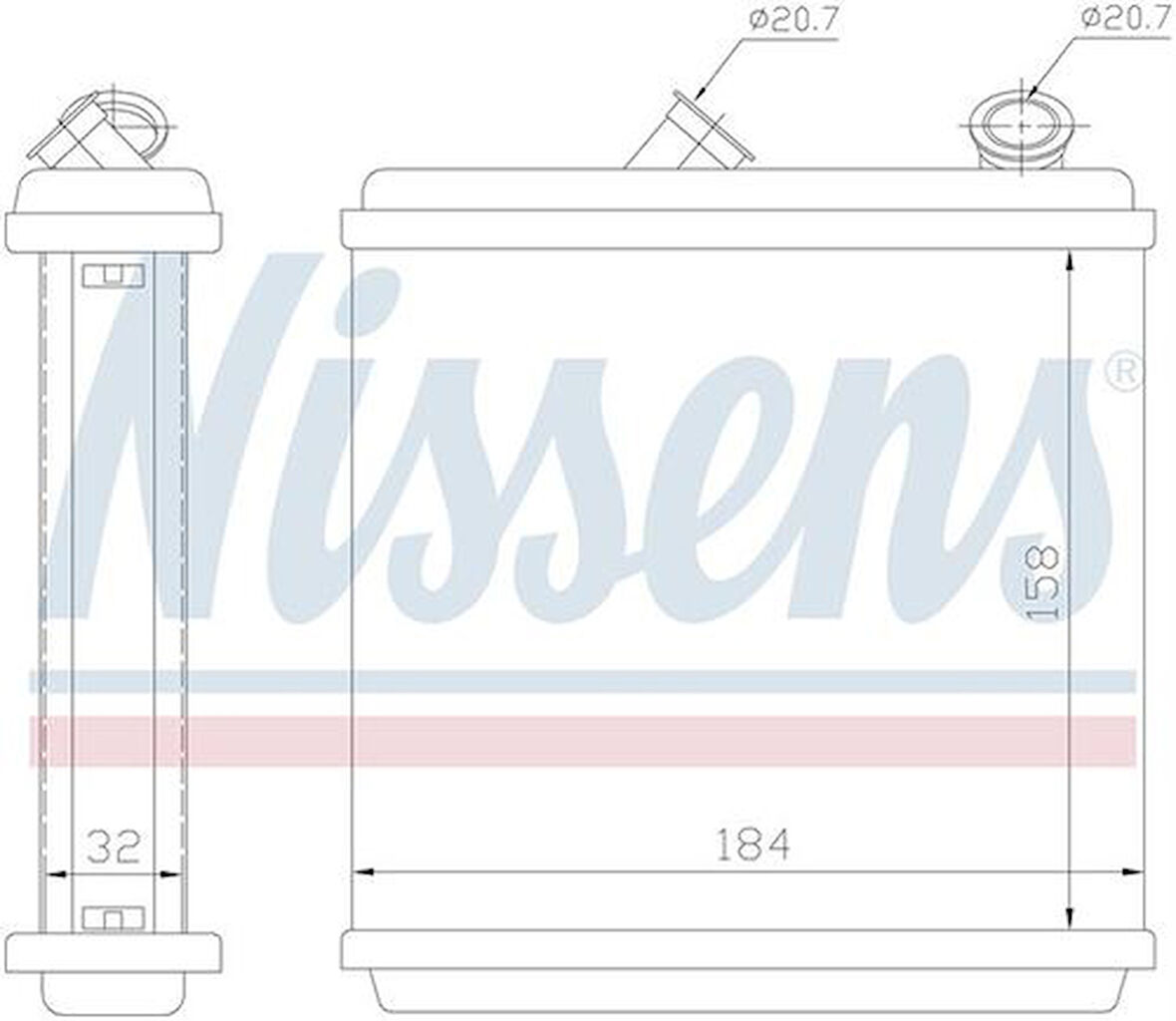 Wisco 1618004 Kalorifer Radyatörü Brazing Mt-At 182X188mm 1618004