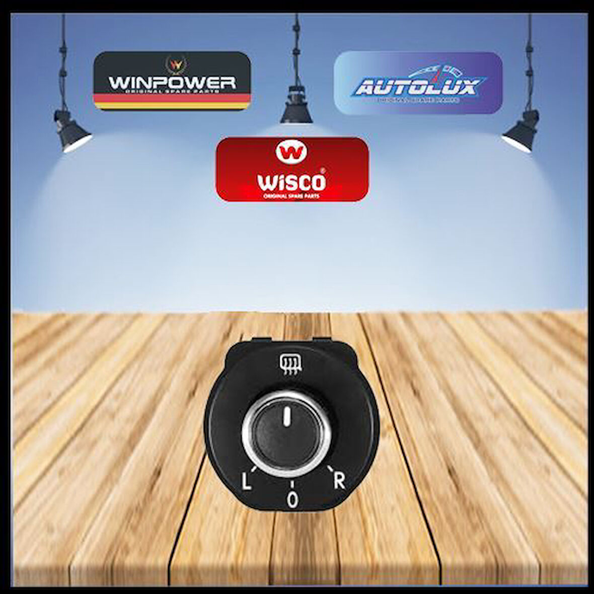 Wisco 1Z0959565A Ayna Ayar Düğmesi Kromsuz 1Z0959565A