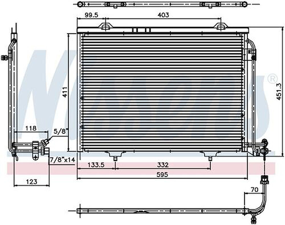 Wisco 2028300970 Klima Radyatörü Mt-At 595X411mm 2028300970