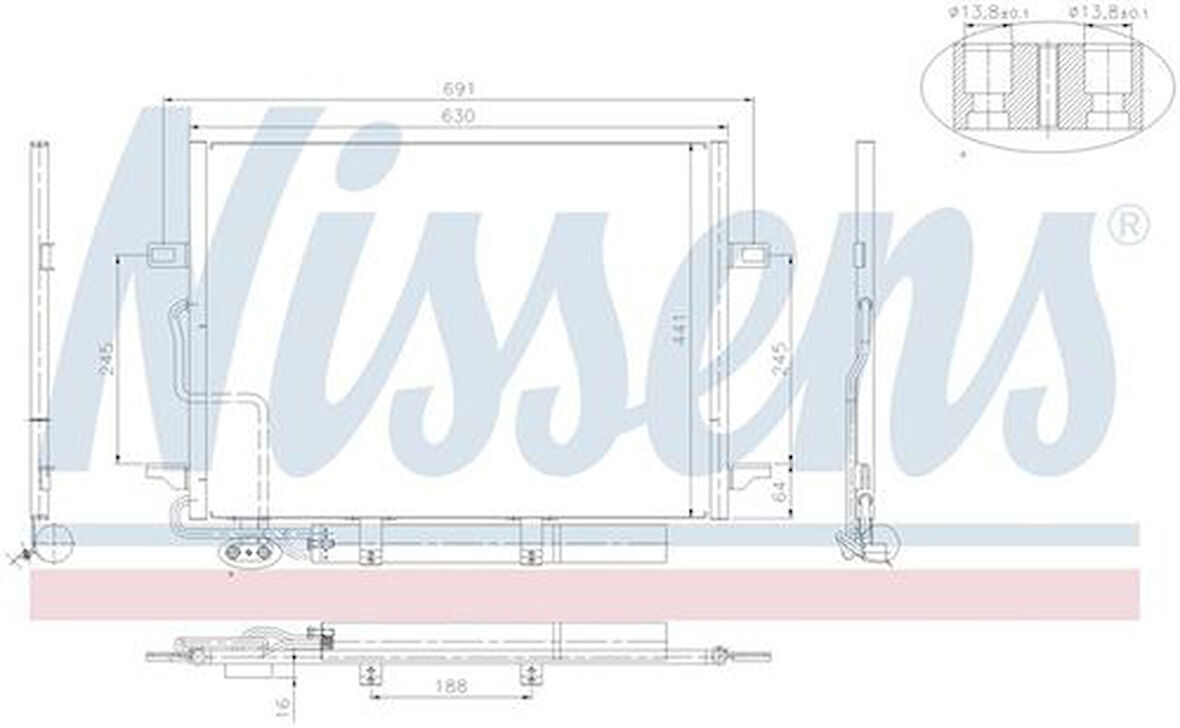 Wisco 2115000154 Klima Radyatörü Mt-At 590X440mm 2115000154