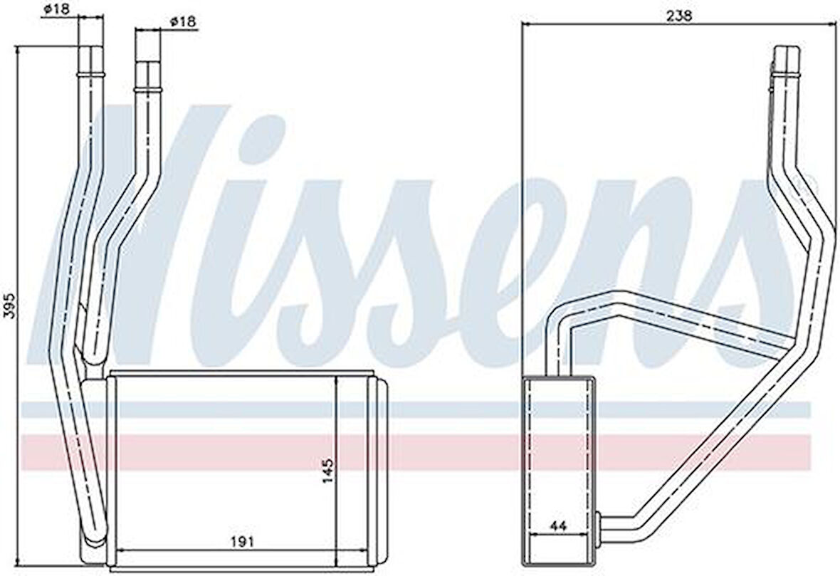 Wisco 2S6H18B539AB Kalorifer Radyatörü Brazing 145X191mm 2S6H18B539AB