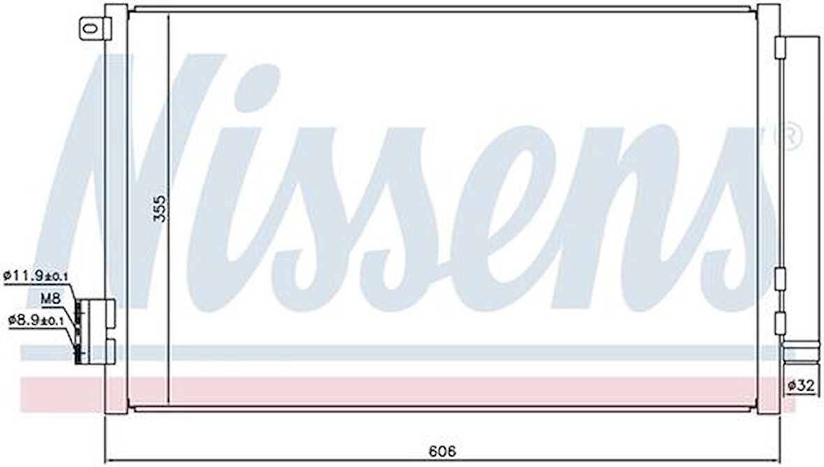 Wisco 51887906 Klima Radyatörü Mt-At 606X355mm 51887906
