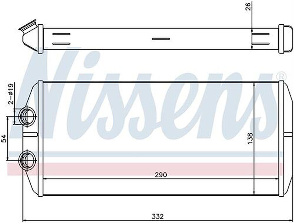 Wisco 6448.Q6 Kalorifer Radyatörü Brazing 290X138mm 6448.Q6