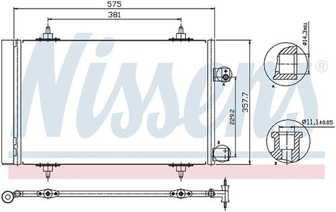 Wisco 6455.HV Klima Radyatörü Mt 541X361X16mm 6455.HV