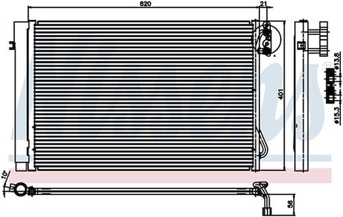 Wisco 6930038 Klima Radyatörü Mt-At 620X401X16mm 6930038