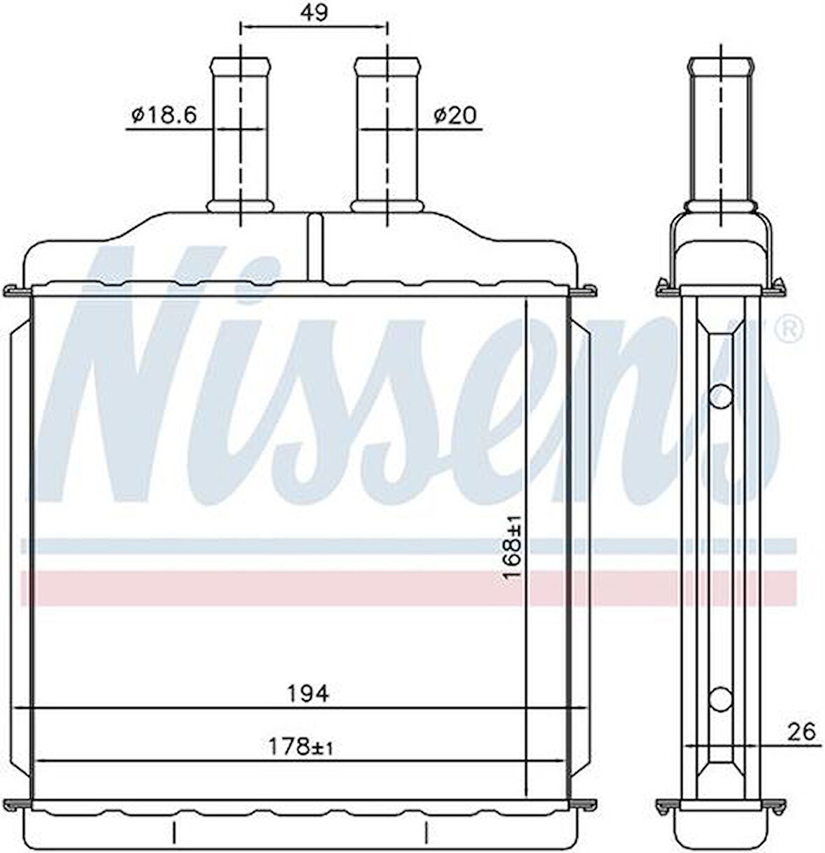 Wisco 96554446 Kalorifer Radyatörü Brazing 170X163mm 96554446