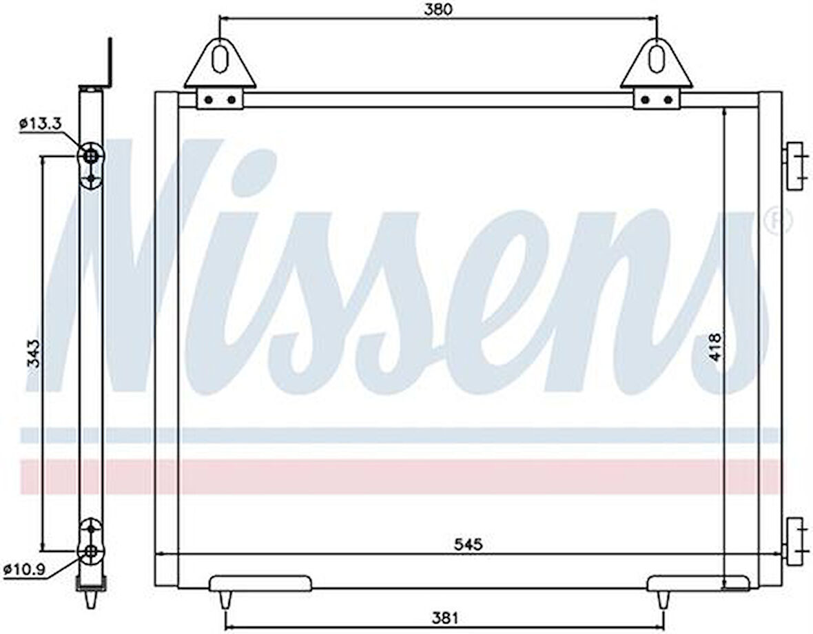 Wisco AWR5796 Klima Radyatörü Mt-At 510X437mm AWR5796