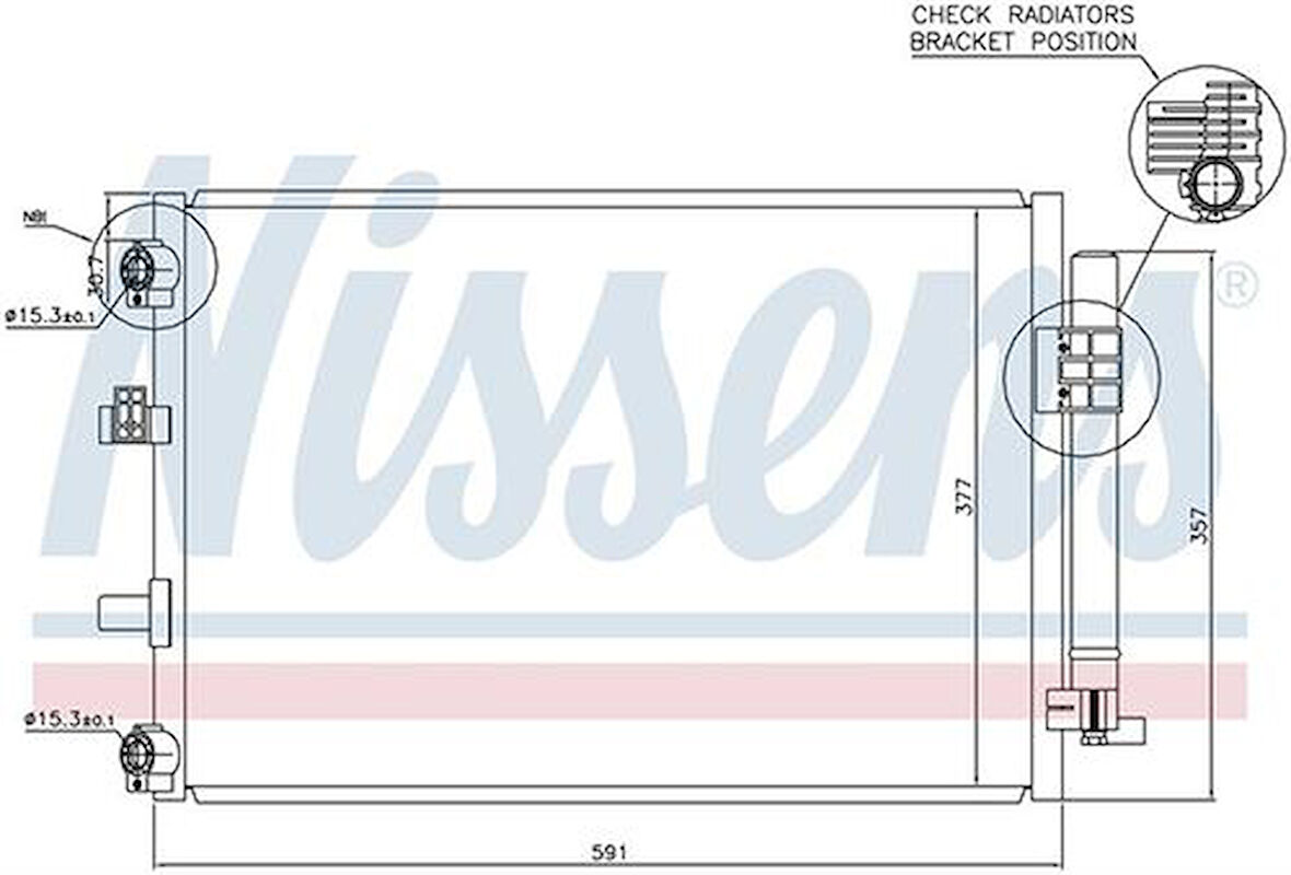 Wisco BV6119710BA Klima Radyatörü Mt 378X397X20mm BV6119710BA