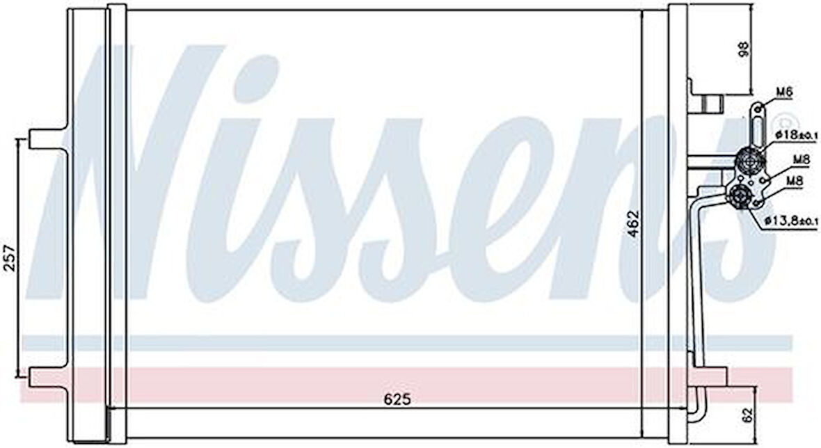 Wisco LR023921 Klima Radyatörü Mt-At 625X462mm LR023921