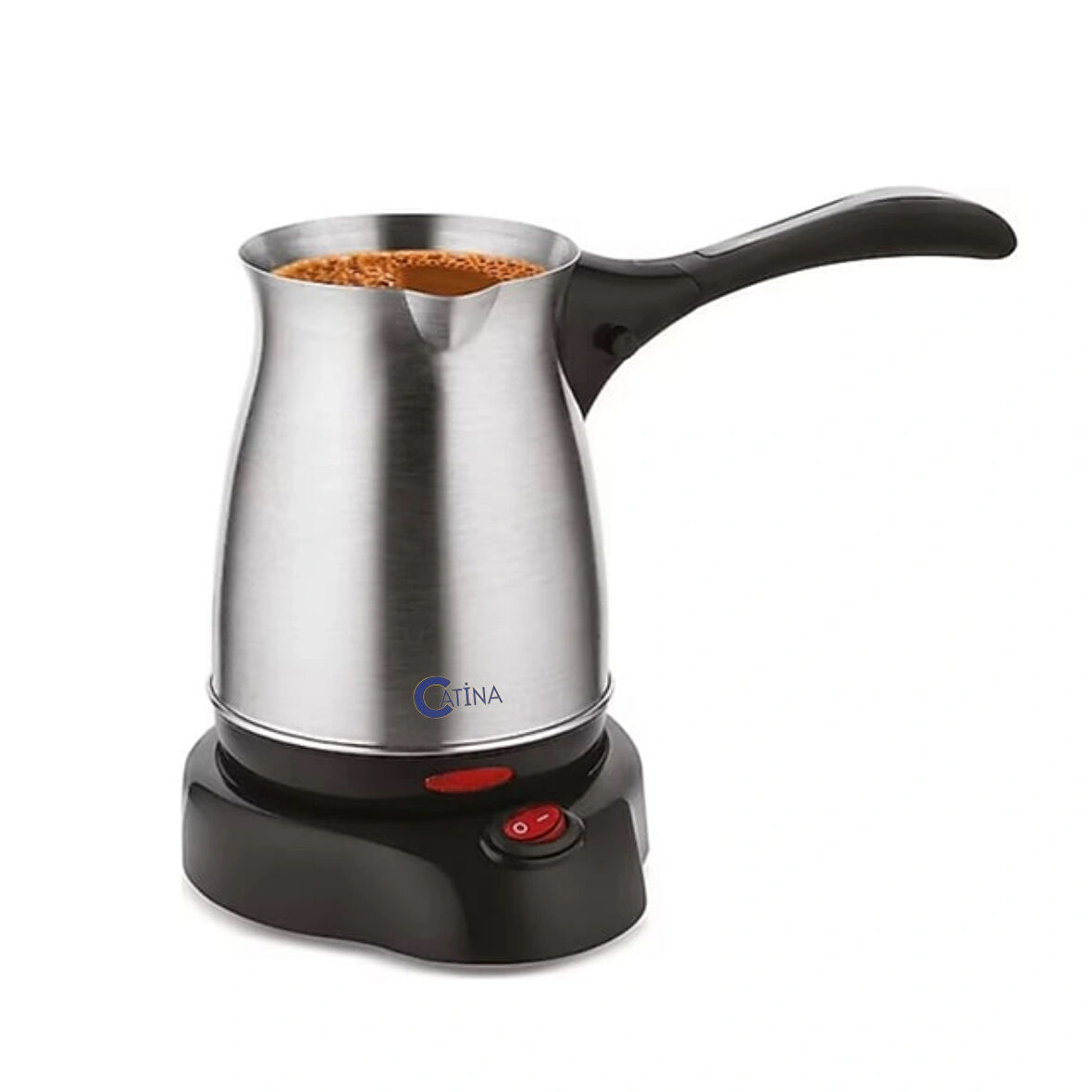 Wodimark CATINA Türk Kahve Makinesi – 4 Fincan, 1L Su Haznesi, Çelik Cezveli, Sessiz ve Kompakt, 220–240V