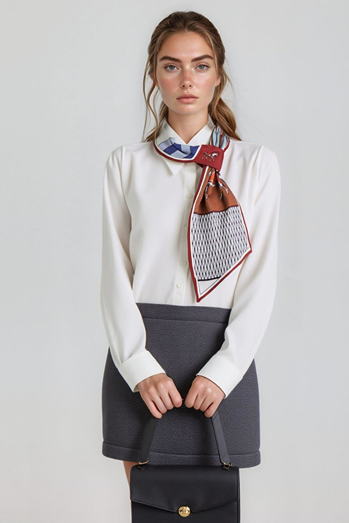 Walkenzo At Figürlü Zarif Tasarım Şık Kadın Kravat Fular