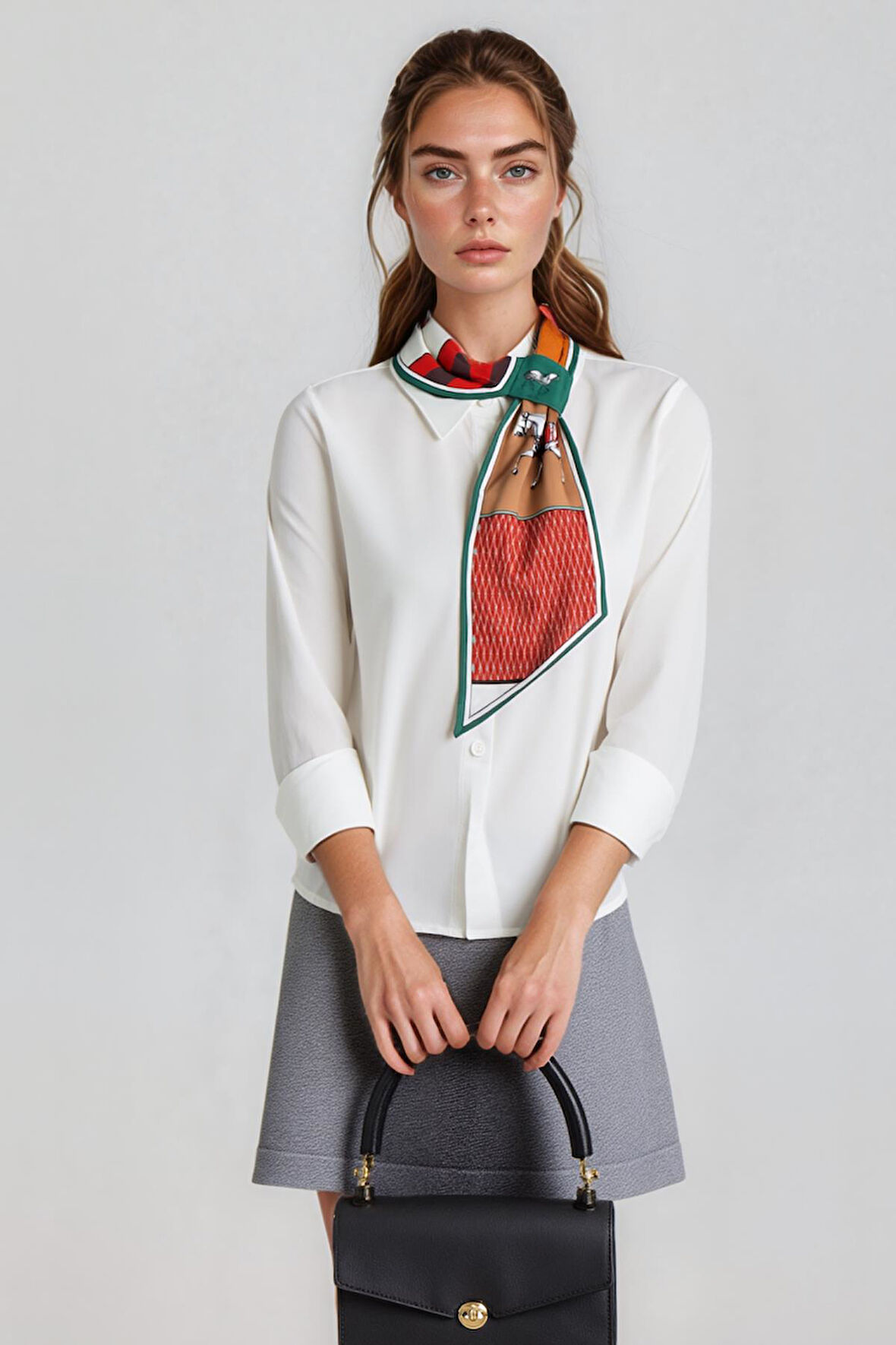 Walkenzo At Figürlü Zarif Tasarım Şık Kadın Kravat Fular