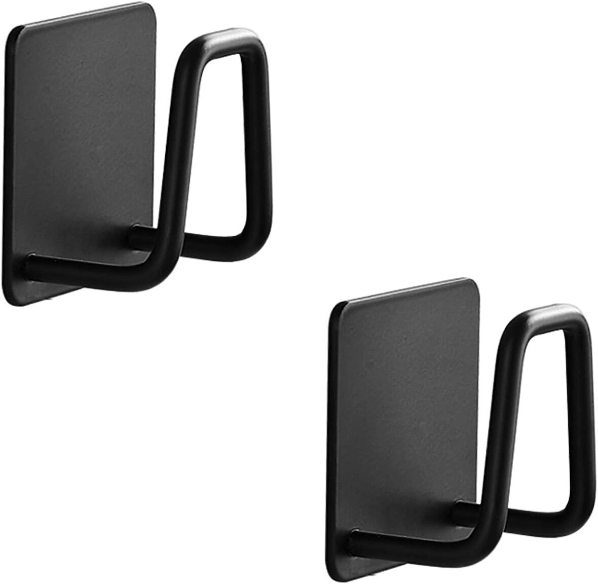 Microcase Güçlü Yapışkanlı Metal Banyo Mutfak Eşya Havlu Vb Ürün Askılığı AL4467 - 2 Adet Siyah