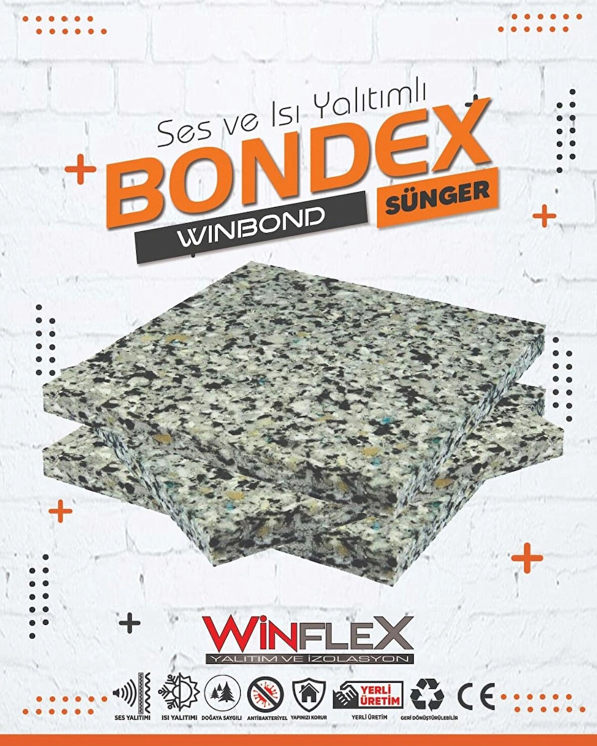 WinBond Ses ve Isı Yalıtım Süngeri 120DNS- 10MM(100X100CM)